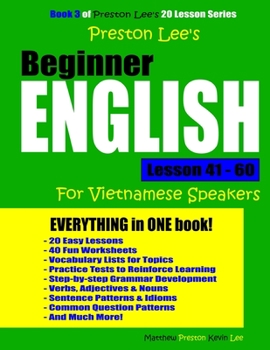 Paperback Preston Lee's Beginner English Lesson 41 - 60 For Vietnamese Speakers Book