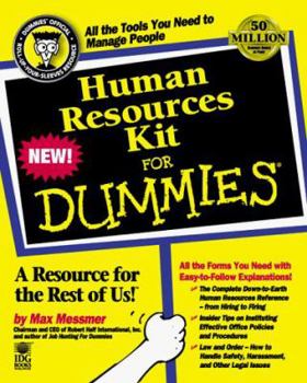 Paperback Human Resources Kit for Dummies [With CDROM] Book