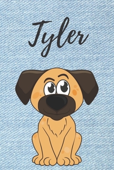 Paperback Personalisiertes Notizbuch - Hunde Tyler: DIN A5, 120 blanko Seiten [German] Book