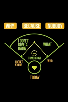 Paperback Notizbuch: Baseball Diagramm Why Because Nobody Geschenk 120 Seiten, 6X9 (Ca. A5), Punktraster [German] Book