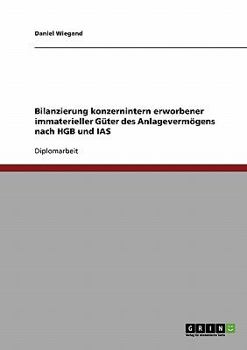 Paperback Bilanzierung konzernintern erworbener immaterieller Güter des Anlagevermögens nach HGB und IAS [German] Book