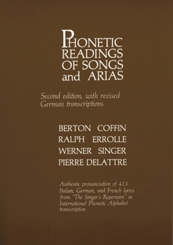 Paperback Phonetic Readings of Songs and Arias Book