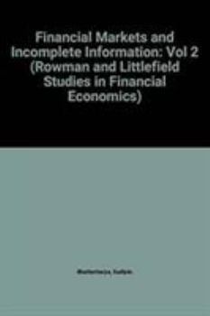 Paperback Financial Markets and Incomplete Information Book
