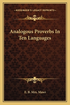 Paperback Analogous Proverbs In Ten Languages Book