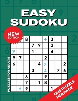 Paperback Easy sudoku puzzles for seniors: Big print, one puzzle per page Book