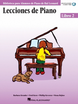 Paperback Lecciones de Piano Libro 2: Biblioteca Para Alumnos de Piano de Hal Leonard (Book/Online Audio) [With CD (Audio)] Book