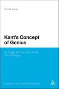 Paperback Kant's Concept of Genius: Its Origin and Function in the Third Critique Book