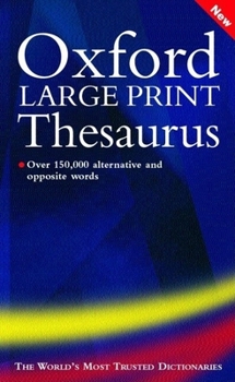 Hardcover Oxford Large Print Thesaurus [Large Print] Book