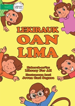 Paperback Five Little Monkeys / Lekirauk Oan Lima (Tetun edition) Book