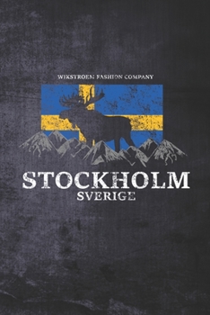 Paperback Wikstroem - Notes: Sweden flag moose mountains Stockholm Sverige used look - Notebook 6x9 unlined Book