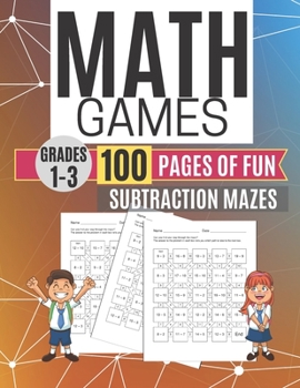 Paperback Math Games SUBTRACTION MAZES 100 Pages of Fun Grades 1-3 Book