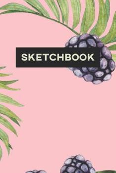 Paperback Sketchbook: Blueberries Food Pattern Paint Cute Design Book