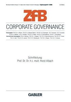 Paperback Corporate Governance [German] Book