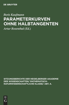 Hardcover Parameterkurven Ohne Halbtangenten [German] Book