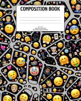 Composition Book: Emoji; college ruled; 100 sheets/200 pages; 8" x 10"