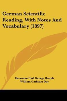 Paperback German Scientific Reading, With Notes And Vocabulary (1897) Book