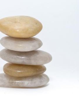 Paperback Meditation Rock Stack Lined Notebook Journal: 8.5 X 11 202 Lined Pages Book