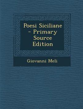 Paperback Poesi Siciliane [Italian] Book