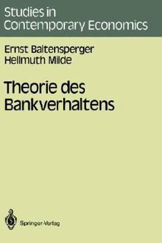 Paperback Theorie Des Bankverhaltens [German] Book