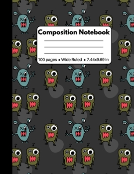 Paperback Composition Notebook: Alien Gifts for Kids Students Teachers: Wide Ruled 100 Pages School Composition Notebooks Book