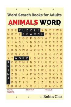 Paperback Word Search Books for Adults: Animals Word Book