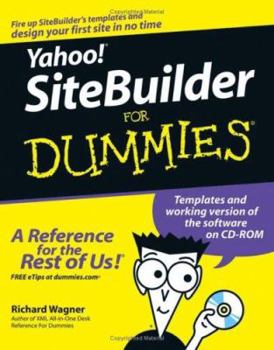Paperback Yahoo! SiteBuilder for Dummies [With CD-ROM] Book