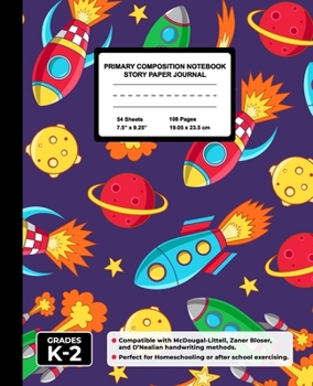 Paperback Primary Composition Notebook Story Paper Journal: Handwriting & Drawing Sheets for Kindergarten to 2nd Grade Elementary Students, Picture Space & Dash Book