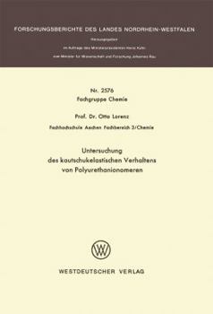 Paperback Untersuchung Des Kautschukelastischen Verhaltens Von Polyurethanionomeren [German] Book