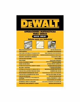 Spiral-bound Dewalt Operaciones Matematicas Para Obras Quick Check [Spanish] Book