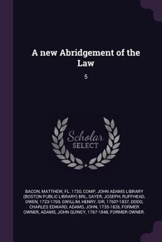 Paperback A new Abridgement of the Law: 5 Book