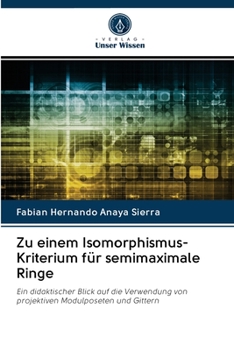 Paperback Zu einem Isomorphismus-Kriterium für semimaximale Ringe [German] Book