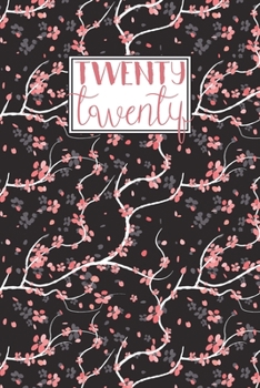 Paperback 2020: Weekly Diary Planner Journal - Horizontal Week to View on 2 Pages - Black & Pink Cherry Blossom Tree Pattern Book