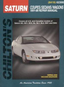 Paperback Saturn Coupes, Sedans, and Wagons, 1991-98 Book
