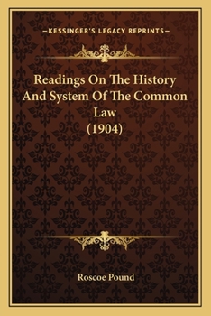 Paperback Readings On The History And System Of The Common Law (1904) Book