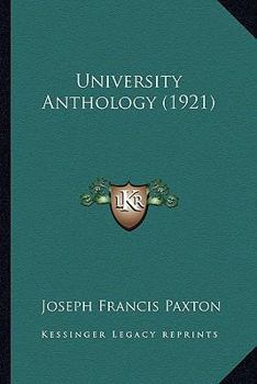 Paperback University Anthology (1921) Book