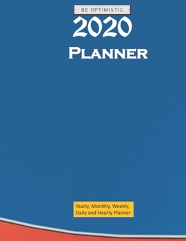 Paperback Blue Daily Planner 2020: Everyday Schedule 366 Days Full Page A Day: Calendar Schedule Organizer Appointment Journal Notebook Monthly Weekly Da Book