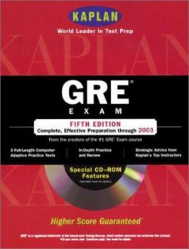 Paperback Kaplan GRE Exam with CD-ROM, Fifth Edition: Higher Score Guaranteed Book