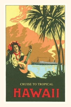 Paperback Vintage Journal Woman Playing Guitar Travel Poster Book