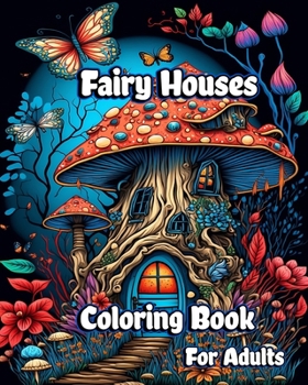 Paperback Fairy Houses Coloring Book for Adults: Magical Mushroom Homes with Fantasy Fairies and Beautiful flower Coloring pages Book