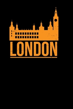 Paperback London: 6x9 City - lined - ruled paper - notebook - notes Book