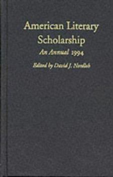 Hardcover American Literary Scholarship, 1994: Volume 92 Book