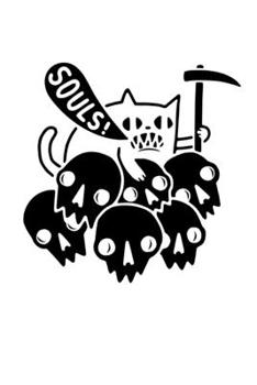 Paperback Notebook: Cats Souls Dead Halloween Satan Funny Gifts 120 Pages, 6X9 Inches, Dot Grid Book