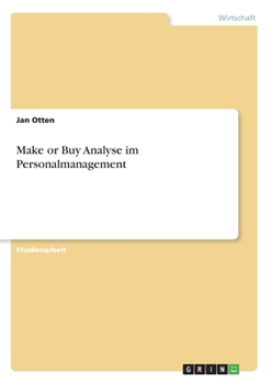 Paperback Make or Buy Analyse im Personalmanagement [German] Book