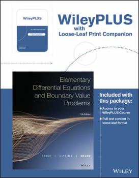 Loose Leaf Elementary Differential Equations and Boundary Value Problems Book