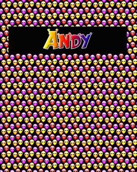 Paperback 120 Page Handwriting Practice Book with Colorful Alien Cover Andy: Primary Grades Handwriting Book