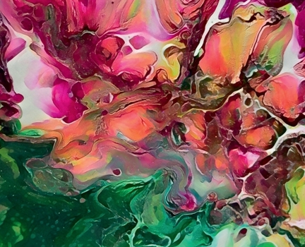 A BIG Canvas For - Whatever You Want - 11x8 - #5 (Blooming Bouquets) : Plain Pages Inside