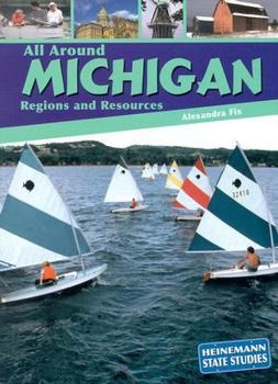 Paperback All Around Michigan: Regions and Resources Book