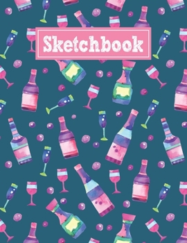 Paperback Sketchbook: 8.5 x 11 Notebook for Creative Drawing and Sketching Activities with Watercolor Alcohol Themed Cover Design Book