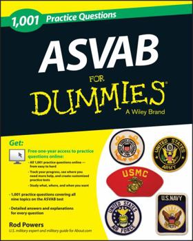 Paperback 1,001 ASVAB Practice Questions for Dummies (+ Free Online Practice) Book