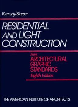 Hardcover Residential and Light Construction from Architectural Graphic Standards Book